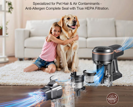 Aspirateur sans fil INSE S7P 465W – 45 kPa, autonomie 55 min - image 6