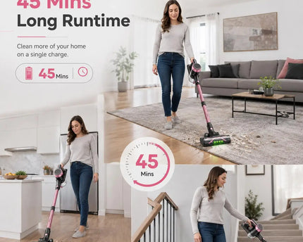Aspirateur sans fil 55 kPa – Autonomie 45 min, réservoir 1,5 L - image 3