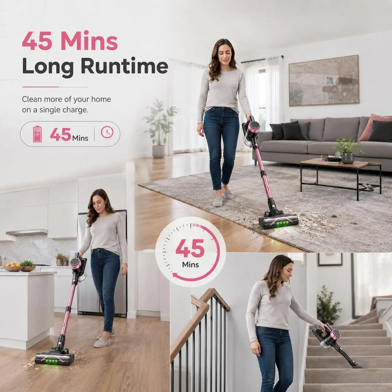 Aspirateur sans fil 55 kPa – Autonomie 45 min, réservoir 1,5 L - image 3