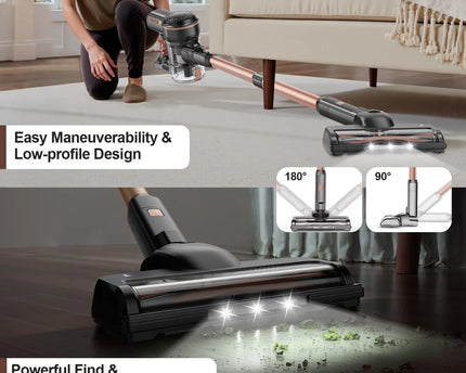 Aspirateur sans fil INSE S7P 465W – 45 kPa, autonomie 55 min - image 5