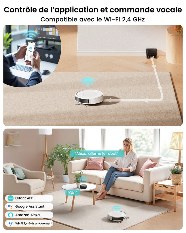 Lefant M310 Ultra – Robot aspirateur laveur 6000 Pa avec navigation ToF - image 7