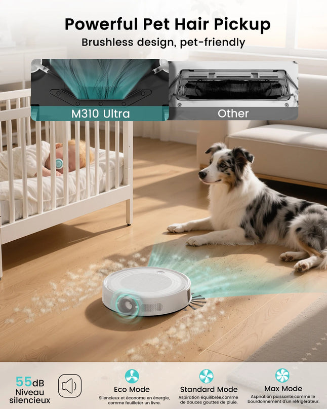 Lefant M310 Ultra – Robot aspirateur laveur 6000 Pa avec navigation ToF - image 6