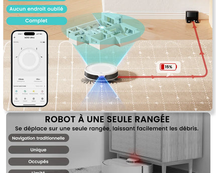 Lefant M310 Ultra – Robot aspirateur laveur 6000 Pa avec navigation ToF - image 2