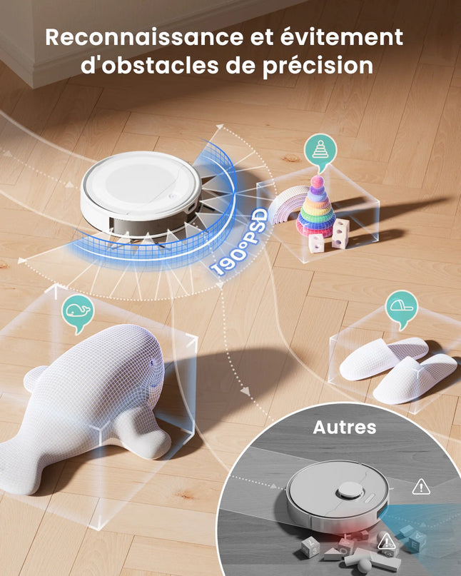 Lefant M310 Ultra – Robot aspirateur laveur 6000 Pa avec navigation ToF - image 3