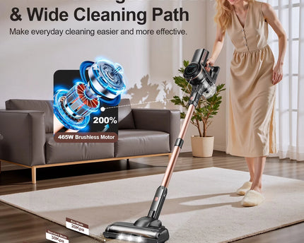 Aspirateur sans fil INSE S7P 465W – 45 kPa, autonomie 55 min - image 7