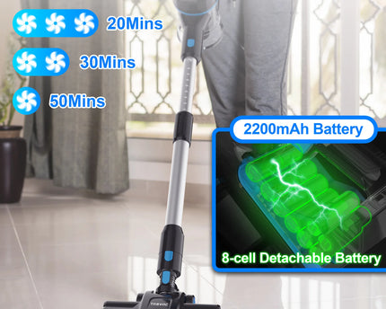 Aspirateur sans fil S8 260W – 60 kPa, écran LED, autonomie 50 min - image 2
