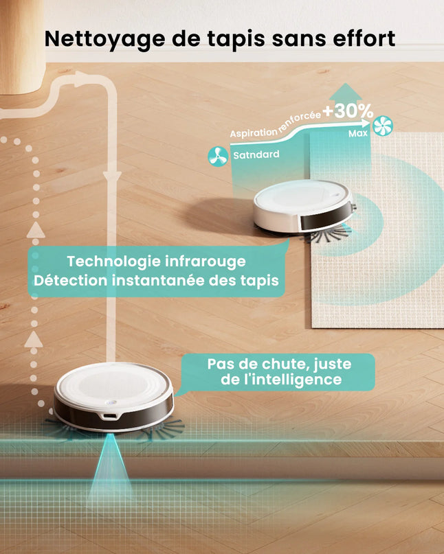 Lefant M310 Ultra – Robot aspirateur laveur 6000 Pa avec navigation ToF - image 4