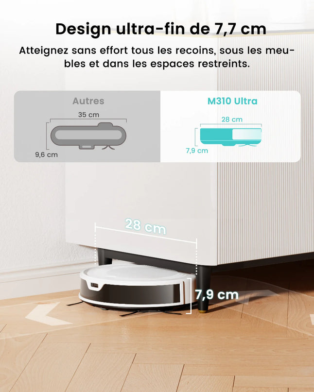 Lefant M310 Ultra – Robot aspirateur laveur 6000 Pa avec navigation ToF - image 5